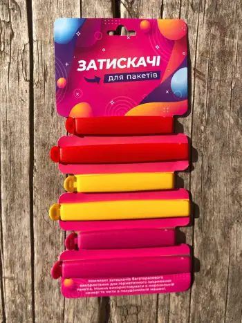 Зажим для пакетів 6шт