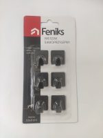 74303 Крючок чорний металевий квадратний 6шт/уп