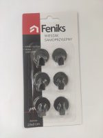 74334 Крючок чорний металевий круглий 6шт/уп