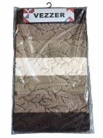 VZC10569/2326 Коврик у ванну 2в1 латексна основа, поліпропілен 60х100+60х50 тем.корич. Vezer