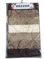 VZC10569/1618 Коврик у ванну 2в1 латексна основа, поліпропілен 60х100+60х50 тем.корич. Vezer