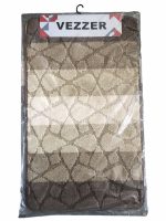 VZC05245 Коврик у ванну 2в1 латексна основа, поліпропілен 60х100+60х50 корич Vezer