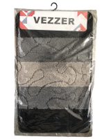 VZAS11304 Коврик у ванну 2в1 латексна основа, поліпропілен 50х80+50х40 сірий Vezer