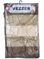 VZAS00393 Коврик у ванну 2в1 латексна основа, поліпропілен 50х80+50х40 корич Vezer
