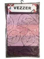 VZAS05241 Коврик у ванну 2в1 латексна основа, поліпропілен 50х80+50х40 рожев Vezer