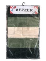 VZAS11802 Коврик у ванну 2в1 латексна основа, поліпропілен 50х80+50х40 зелен Vezer