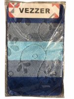 VZAS05240 Коврик у ванну 2в1 латексна основа, поліпропілен 50х80+50х40 тем. син. Vezer