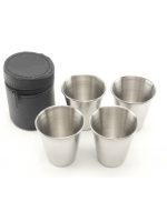 05 W А+ Набір стопок 4в1 в шкіряному чохлі 180мл