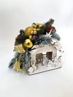 Новорічний Вертеп 25*25см золото