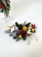 Підсвічник Вертеп 38см червоно-золотий