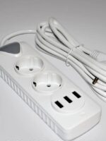 1266 Переноска 3м на 2 розетки 3USB