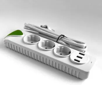 1268 Переноска 3м на 3 розетки 3USB