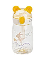HP17302BE Пляшка для води дитяча 500мл із трубочкою та кришкою фліп топ, беж