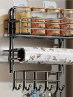 50258 Полиця-органайзер із тримачем настінна 5 гач. 29,5*10*23,5см Stenson