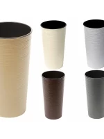 726 Горщик Лілія 250мм з вкладом долото-білий #