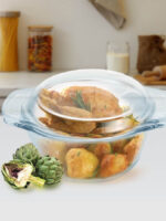 MR-5028 Каструля термоскло 2.8л кругла Maestro