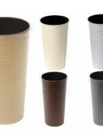 726 Горщик Лілія 250мм з вкладом долото-крем #