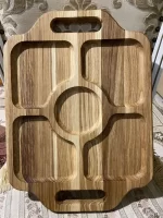 Менажниця прямокутна дубова з ручками