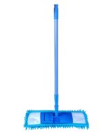 61099 Швабра телескоп., пластик, мікрофібра/лапша блакитна Польща