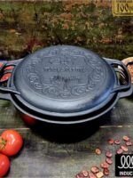 V4СР Каструля чавунна лита 4л з кришкою-сковородою  "S&T"