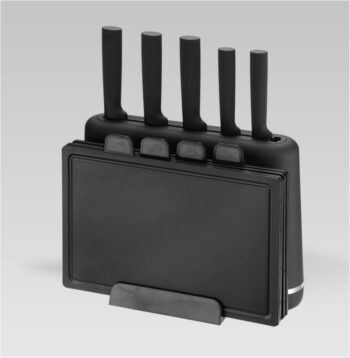 MR-1412 Black Набір ножів+оброб.дошка+підставка 10пр/наб Maestro