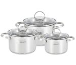 CS-5651-SSDНабір каструль 3предм.(2л;2.8л;3.8л) Dynamic  Holmer #