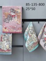 85-135 Рушник кухня льон 25х50см (20шт/уп)