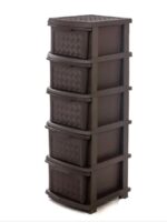 Комод 5-ярусний "Компакт Макс" коричневий 34*40*105см R plastic