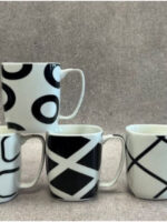 20701 Кружка квадрат Чорно-біла Абстракція 400мл "S&T"