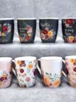 2091-07 Кружка Квітковий мікс 360мл 8шт/уп "S&T"