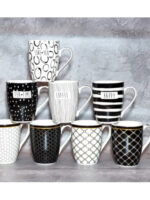 2091-17 Кружка Чорно-білий мікс 340мл 8шт/уп "S&T"