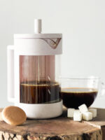 9151 Чайник-заварник з поршнем 800мл (еко пластик+боросилікатне скло) S&T