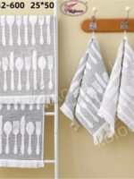 40-32 Набір рушників кухня льон з махрою 25х50см (20шт/уп)