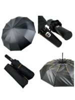 7908 (2312) Зонт автомат 12 подвійних шпиць чорний