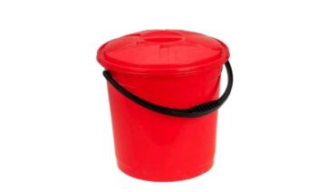Відро з кришкою 12л червоне R-plastic