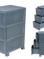 Комод Rotange 3-х ярусний сірий "Консенсус"