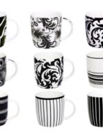 2183 Кружка 360мл біле і чорне "S&T" ( 9 шт в уп )