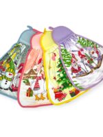 002-286 Набір рушників новорічний кухня мікрофібра 30*40см(12шт/уп)