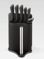 MR-1413 Black Набір ножів+оброб.дошка+підставка+тримач паперу 8пр/наб Maestro