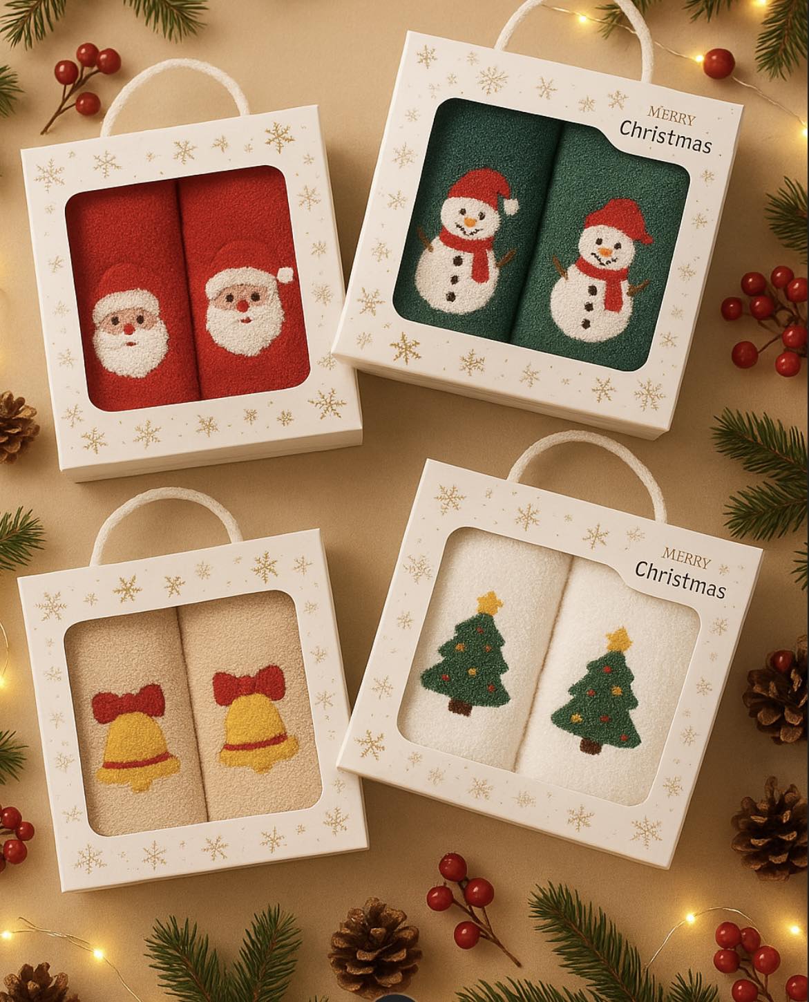 зображення_viber_2025-11-04_09-29-37-028 Подарунковий набір новорічних рушників кухня (2шт) 25*50см - Зображення 1