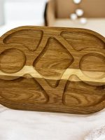 Менажниця дерево овал на 7 секцій 35*25см