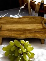 Менажниця-стіл-піднос дубова 45х30