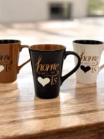 KW 118  Кружка  фарф. 310 мл  ТЕХ.УПАК. Кава MIX 6шт/уп Interos