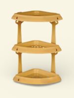 Полиця кутова у ванну 3-х ярусна "Р-Пласт" бєжева