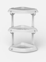 Полиця кутова у ванну 3-х ярусна "Р-Пласт" біла