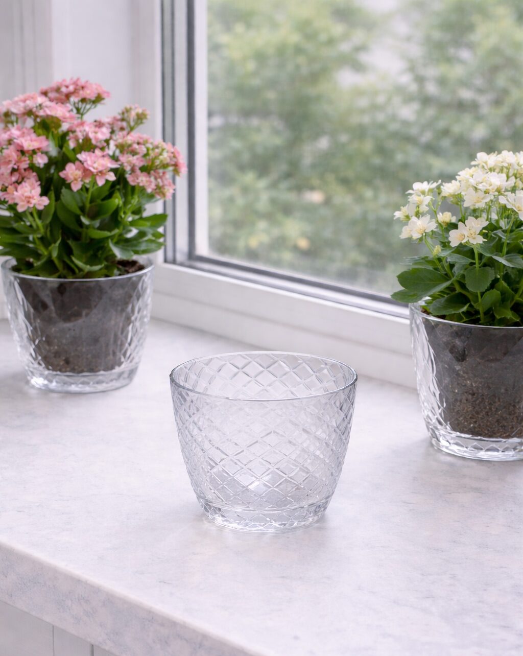 -221 KRS-221 Горщик для квітів 0,75л Орхідея (прозорий) - Зображення 1