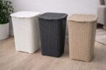 05004 Корзина для білизни ротанг 60л(сірий,білий,крем)