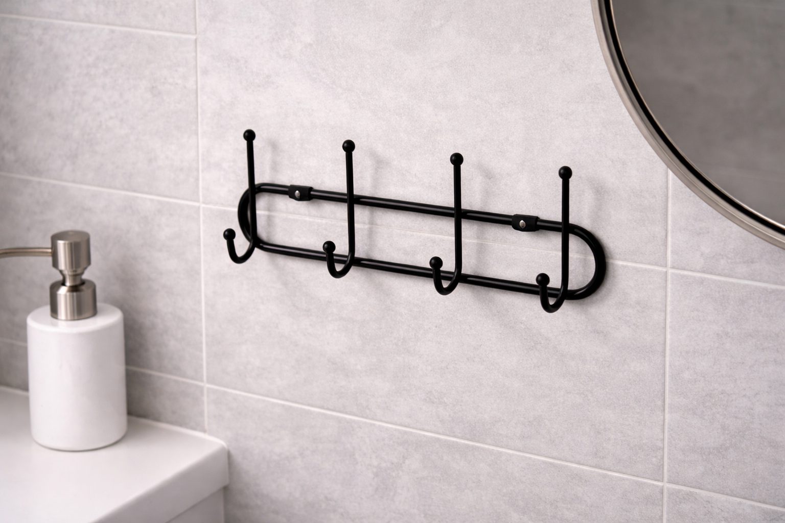 крю4 4204 Крючок хром KD-04 ЧОРНИЙ Польща - Зображення 1