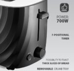 Тостер MR-706 BLACK 700Вт Maestro - Зображення 2
