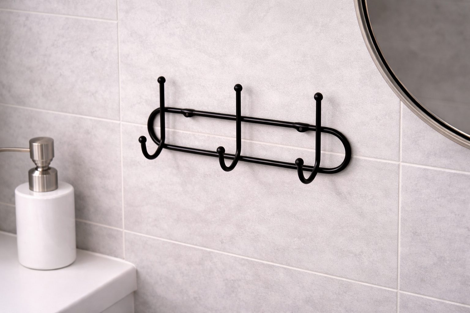 віш3 4198 Крючок хром KD-03 ЧОРНИЙ потрiйний Польща - Зображення 1